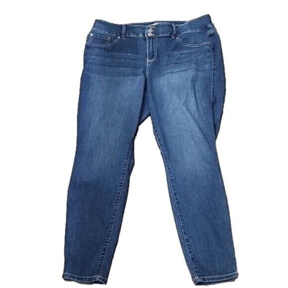 Torrid Jeans Jegging high rise Medium Wash distressing stretch Women's Tall 20T - Picture 1 of 9